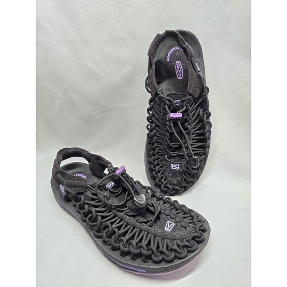 Keen Uneek Braided Bungee Sandals -Women's US 6- Black Purple - Hiking Sandals - Picture 8 of 8